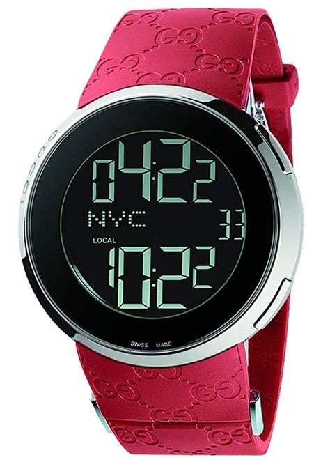 gucci digital watch red|digital Gucci watch with diamonds.